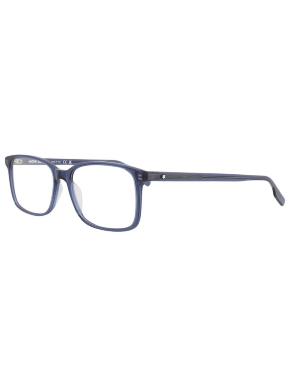 New Montblanc Women's Eyeglasses Square Rectangle Acetate Frame Mens Blue Blue